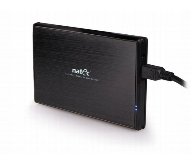 Natec Rhino 3.0 2,5" (SATA na USB 3.0) aluminium + etui - 82147 - zdjęcie